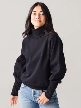 Agolde Extended Rib Turtleneck Sweatshirt